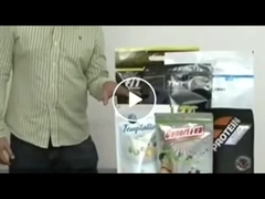 ถุง Doypack พิมพ์แบบกำหนดเองขวดเครื่องดื่มรูปหัวฉีดอลูมิเนียมฟอยล์ยืนขึ้นพวยกระเป๋า