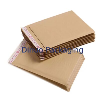 Self-sealing Kraft Bubble Mailers Made with Low Density Polyethylene Inner Materials Customized Logo Offering Mailing Solutions