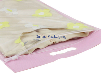 การ์เม้นท์แพคเกจถุงพลาสติก PP พร้อมที่จับแบบพกพาและปิด Ziplock