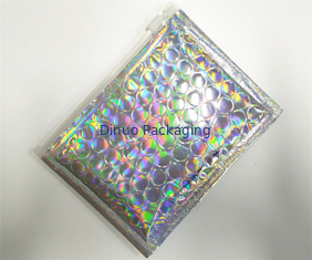 ที่กำหนดเองจดหมายฟองอากาศโฮโลแกรมสีมันวาวด้วยการปิด Ziplock รีไซเคิลได้