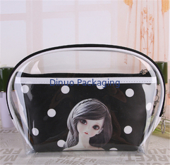 ถุงบรรจุภัณฑ์ PVC แบบรีไซเคิลได้พร้อมซิปสำหรับใส่เครื่องสำอางค์ความงาม