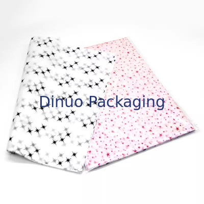 Polka Dot Gingham Double Color Background กระดาษทิชชูห่อกระดาษสำหรับกล่องรองเท้ายาทาเล็บ