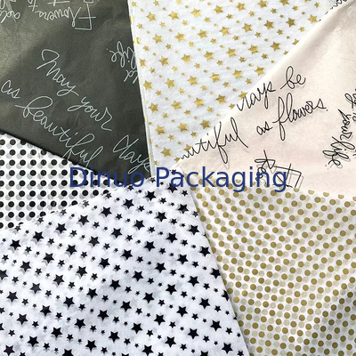 ห่อกระดาษทิชชู่ย่อยสลายได้ลายจุดคลื่นคริสต์มาสสำหรับของขวัญบำรุงผิวหน้าน้ำหอม