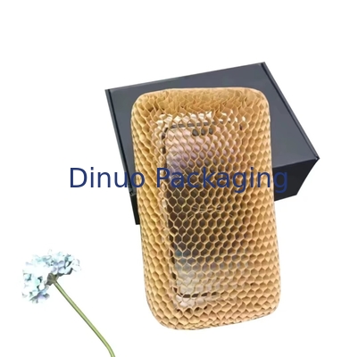 ปลอกตาข่ายกระดาษห่อรังผึ้งที่ย่อยสลายได้สำหรับบรรจุภัณฑ์เครื่องสำอางขวดแก้ว