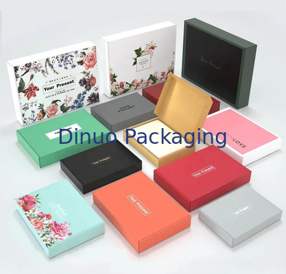 กล่องกระดาษคราฟท์พิมพ์โลโก้ UV พร้อมกระดาษการ์ดทองสีกำหนดเอง