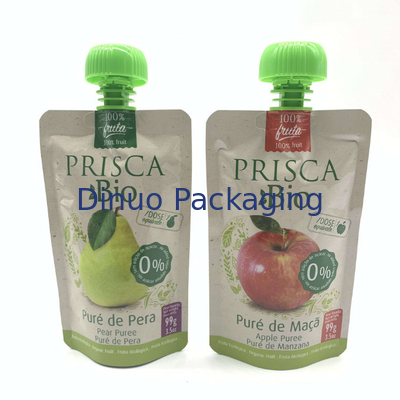 พลาสติกเหลวรีไซเคิลแบบรีฟิลได้ Stand Up Spout Pouch กระเป๋าใส่อาหารเด็กแบบใช้ซ้ำได้