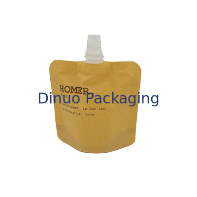 Custom Stand Up Bag กระเป๋าเติมของเหลวเครื่องสำอางคราฟท์ที่ย่อยสลายได้ทางชีวภาพ