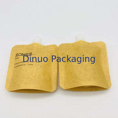 Custom Stand Up Bag กระเป๋าเติมของเหลวเครื่องสำอางคราฟท์ที่ย่อยสลายได้ทางชีวภาพ