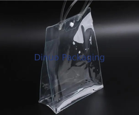 ถุงบรรจุภัณฑ์ PVC ใสขนาดกำหนดเองพร้อมเทปกาว OEM / ODM พร้อมตะขอ