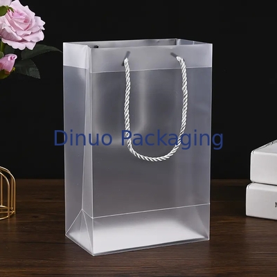 ถุงพลาสติก PVC ใสถุงหิ้ว PVC แบบกำหนดเองสำหรับบรรจุไวน์แดง