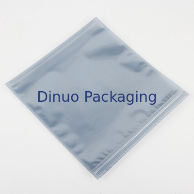 500PCS ESD Shielding Bags Zip Lock / Open Top Silver สำหรับการป้องกันไฟฟ้าสถิตย์
