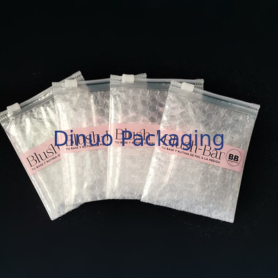 ทนต่อแรงกระแทกได้หลายครั้ง PVC ชัดเจน Ziplock Zipper Bubble Bag Custom Makeup คอสเมติก แพคเกจ