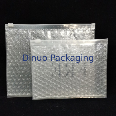 ทนต่อแรงกระแทกได้หลายครั้ง PVC ชัดเจน Ziplock Zipper Bubble Bag Custom Makeup คอสเมติก แพคเกจ