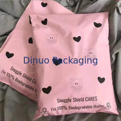 PLA Compostable Poly Mailer ในสีชมพู สําหรับการแก้ไขการบรรจุที่มีความรับผิดชอบต่อสิ่งแวดล้อม