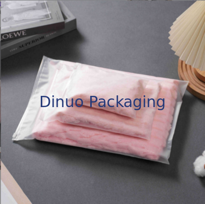 ถุงซิปล็อค CPE แบบซีลตัวเองพร้อมโลโก้พิมพ์ ถุงซิปล็อคพลาสติกฝ้า