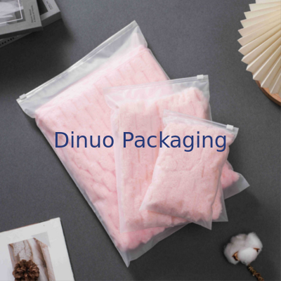 ถุงซิปล็อค CPE แบบซีลตัวเองพร้อมโลโก้พิมพ์ ถุงซิปล็อคพลาสติกฝ้า