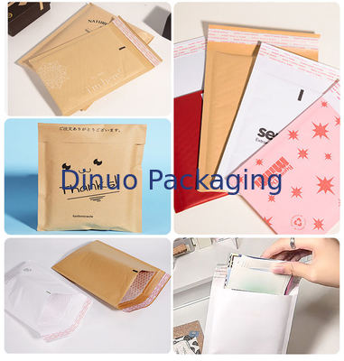 60-180gsm Kraft Thinckness Kraft Bubble Mailers with Self-sealing Closure 3-4mm Thickness