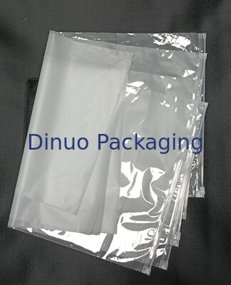 Dual Material Clear PE and Frosted CPE Construction Secure Seal CPE Zipper Bag for Storage