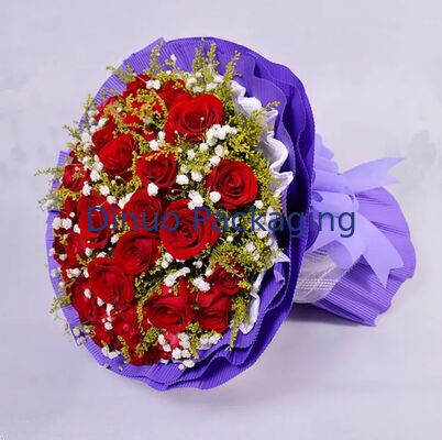 Assorted Color Florist Stripe Paper Rolls Soft Stripe Craft Paper For Flower Wrapping Gift Packaging