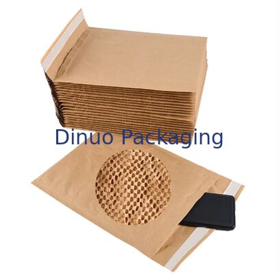 Environmentally 100% Recyclable Paper Padded Mailers Cushion Shockproof Kraft Paper Padded Bags Paper Packaging