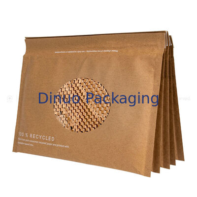 สะพายพัสดุสารพัดล้างทางชีวภาพ Eco Double Layered Padded Envelope กระเป๋าขนส่งน้ําผึ้งสีน้ําตาล กระดาษ Kraft Bubble Mailer