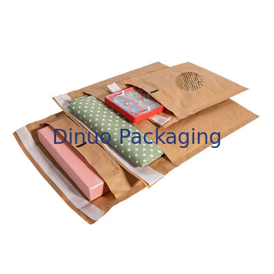 สะพายพัสดุสารพัดล้างทางชีวภาพ Eco Double Layered Padded Envelope กระเป๋าขนส่งน้ําผึ้งสีน้ําตาล กระดาษ Kraft Bubble Mailer