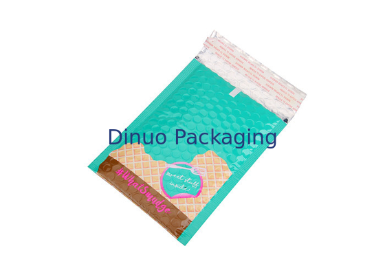 Lake Blue Metallic Bubble Mailers ซองจดหมายพร้อมซองจดหมาย 145x210 มม. # C สำหรับลิปสติก
