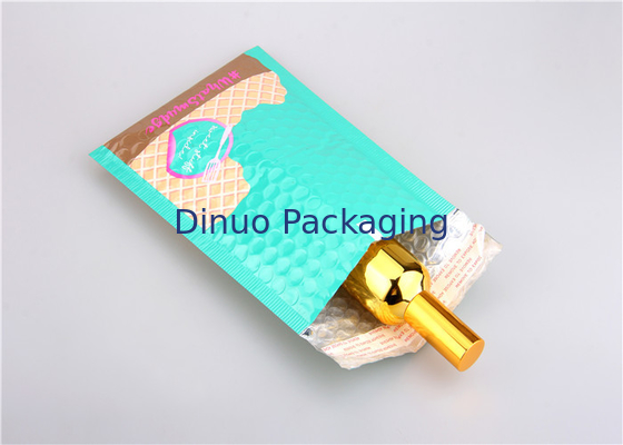 Lake Blue Metallic Bubble Mailers ซองจดหมายพร้อมซองจดหมาย 145x210 มม. # C สำหรับลิปสติก