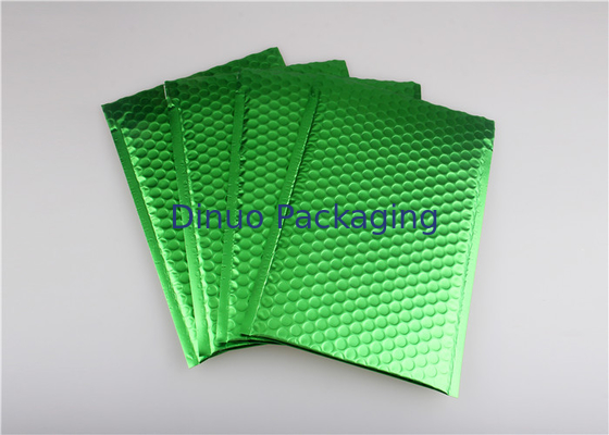 รูปสี่เหลี่ยมตราแสงสีเขียวเมทัลลิเมล์ฟองจดหมาย 265x360mm # I ทนต่อแรงกระแทกพลาสติกสำหรับโปรโมชั่น