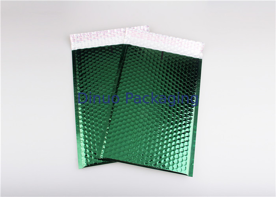 Tearproof Metallic Bubble Mailers ซองจดหมายเบาะสี่เหลี่ยมสีเขียวเข้ม