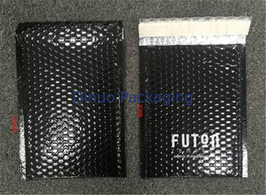 ซองกันน้ำสีดำเมทัลลิกสำหรับการพิมพ์, 180x165 # CD-DCD Custom Bubble Mailers