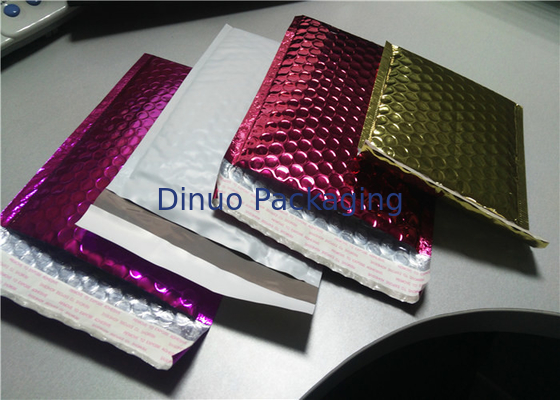 ซองจดหมายสีจัดส่งเมทัลลิกตกแต่ง Bubble Mailers ความต้านทานการกระแทก