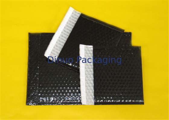 PET Black Bubble Lined Envelope, 6x10 Bubble Mailers ขนาด 0 แรงกระแทก