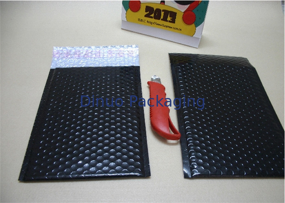 PET Black Bubble Lined Envelope, 6x10 Bubble Mailers ขนาด 0 แรงกระแทก