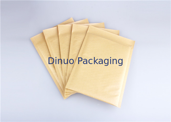น้ำหนักเบาทนน้ำมันสีน้ำตาล 6x10 คราฟท์ Bubble Mailers opp ฟิล์มนอกง่ายต่อการฉีกขาด