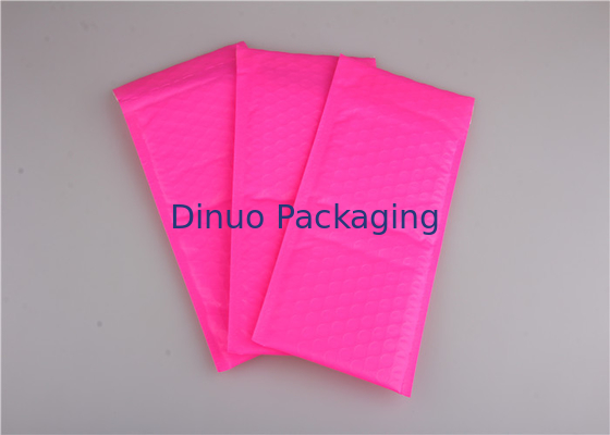 โพลีสีชมพู Bubble Mailers กระเป๋า, ซองจดหมายส่งจดหมายฟองสีสันสำหรับบรรจุภัณฑ์