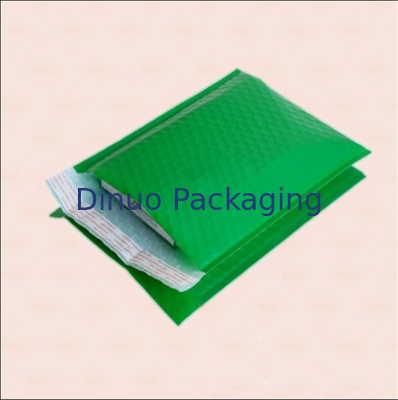 สีเขียวโพลี Bubble Mailers ขนาด 1 ฟองอากาศซองซีลกาวตนเอง