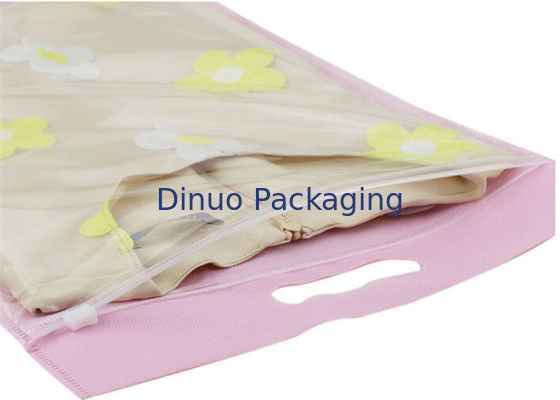 การ์เม้นท์แพคเกจถุงพลาสติก PP พร้อมที่จับแบบพกพาและปิด Ziplock