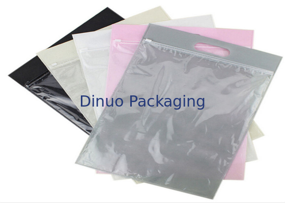 การ์เม้นท์แพคเกจถุงพลาสติก PP พร้อมที่จับแบบพกพาและปิด Ziplock
