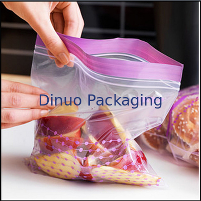 ถุงพลาสติกผนึกสำหรับบรรจุภัณฑ์อาหาร ZipLock ถุงพลาสติกพิมพ์แบบกำหนดเอง