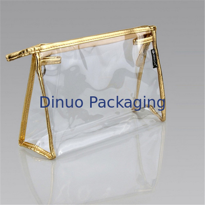 กระเป๋าเครื่องสำอาง PVC ใสแบบกำหนดเอง / กระเป๋าเดินทาง PVC ชนิดมีซิป
