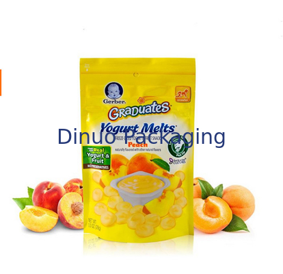 ผนึกแบบกำหนดเองพิมพ์ Stand Up Pouches, ถุงบรรจุภัณฑ์อาหารพลาสติก