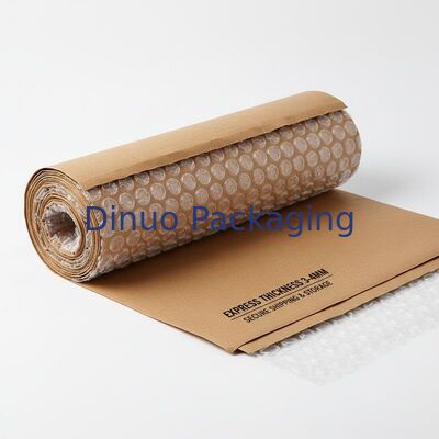 Express Thickness 3 ถึง 4 มิลลิเมตร Kraft Poly Bubble Wrap วัสดุบรรจุเครื่องป้องกันที่ออกแบบเพื่อการขนส่งและการเก็บรักษาที่ปลอดภัย